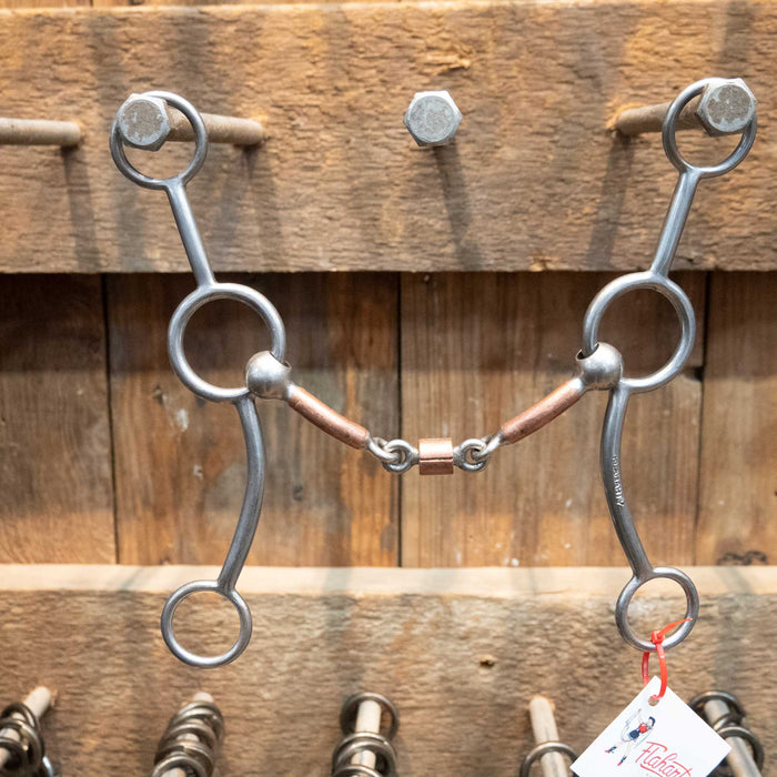 Flaharty Big Circle Gag  Dogbone w/Copper Roller Bit