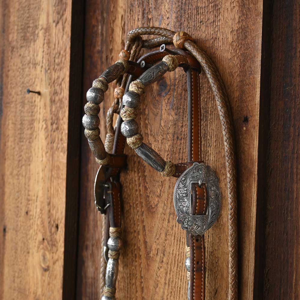 *Ready to Win* - Fancy Double Ear Headstall by Kathy's Tack and a Kerry Kelley's Mounted Silver "Fancy Bit Line"   - RIG487