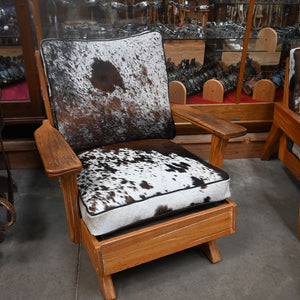Western Cowhide Ranch Oak Furniture Set By AB Brandt Fort Worth Texas  _CA600