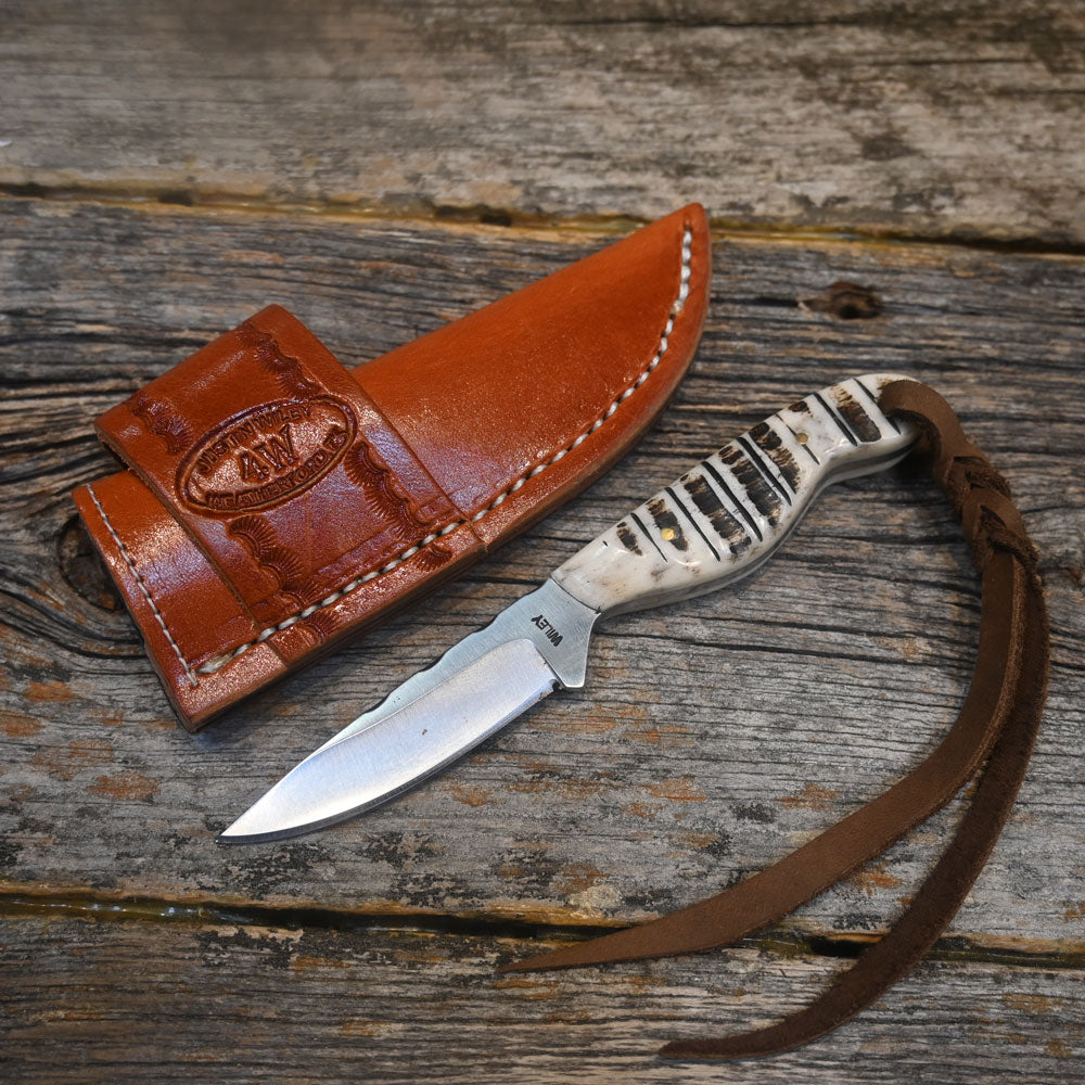 Justin Wiley Handmade Knife with Leather Sheath WK002 Knives JUSTIN WILEY   