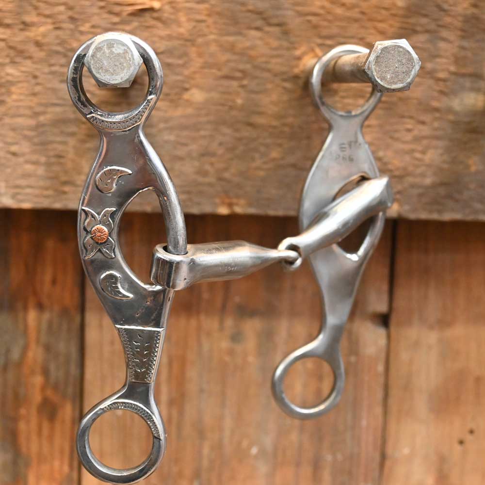 Ricky Trammell Silver Mounted Smooth Snaffle Gag Bit TI0996 Tack - Bits Ricky Trammell   