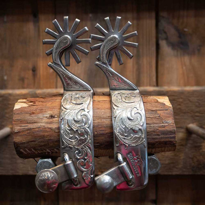 Kamphaus Silver Mounted  12 Pt. Spurs