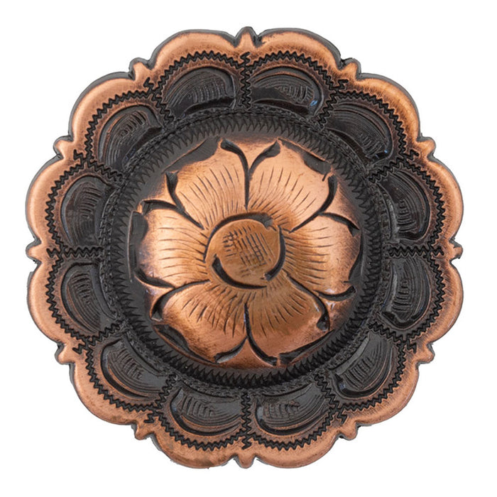 Copper Flower Scalloped Edge Concho Tack - Conchos & Hardware MISC   
