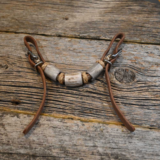 Billy Albin Antler and Rawhide Bead Curb Tack - Curbs Billy Albin