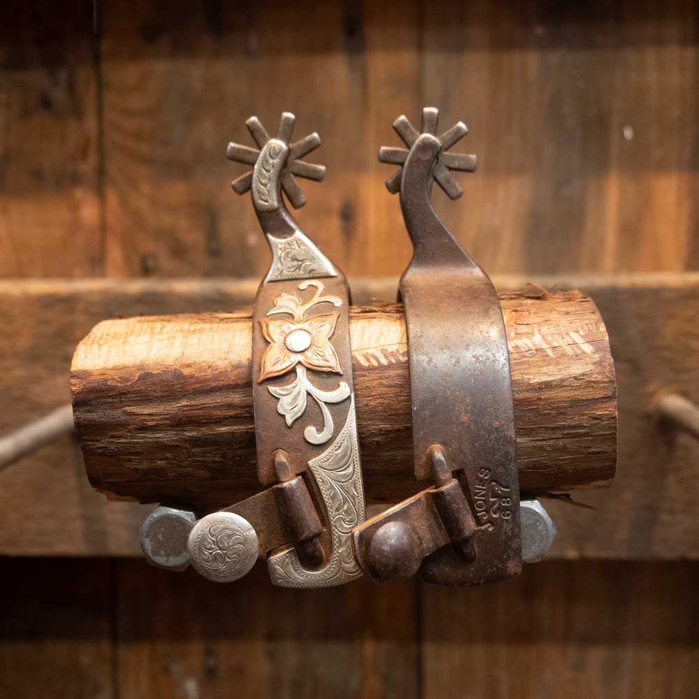 J Jones Silver Mounted Spurs
