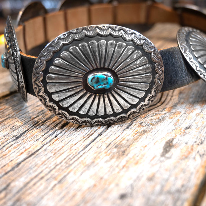 Whitman Navajo Sterling Silver & Turquoise Concho Belt WOMEN - Accessories - Belts Tim Kee Whitman