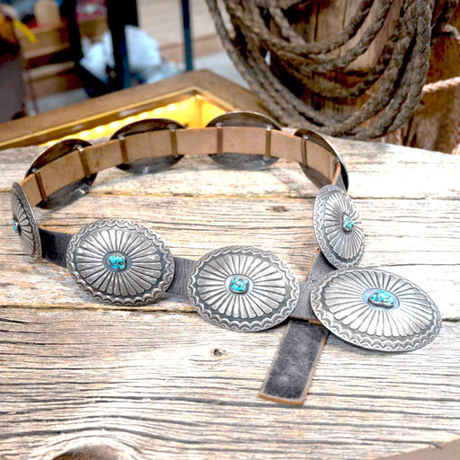 Whitman Navajo Sterling Silver & Turquoise Concho Belt WOMEN - Accessories - Belts Tim Kee Whitman