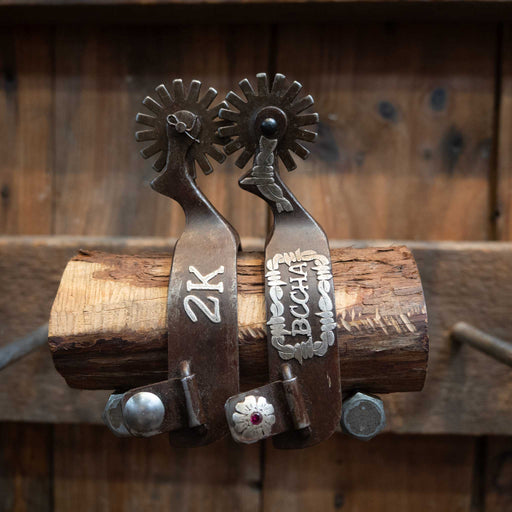 Stan Gillham Silver Mounted 16pt. Spurs Tack - Spurs Stan Gillham