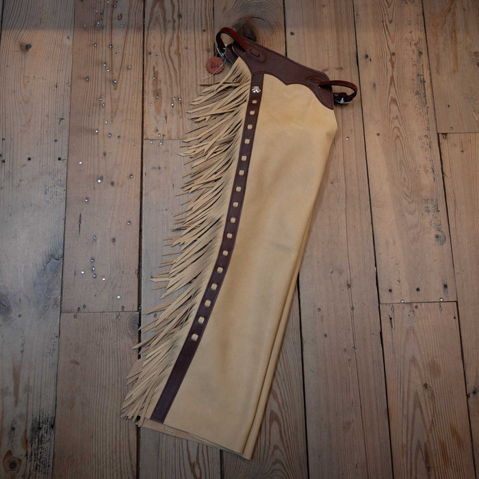 Medium Youth Shotgun Chaps w/Chocolate Brown Accents