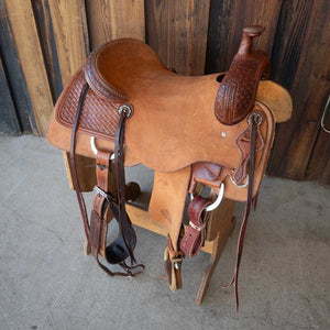 17" DEMO TESKEY'S RANCH CUTTING SADDLE Saddles TESKEY'S SADDLERY LLC   