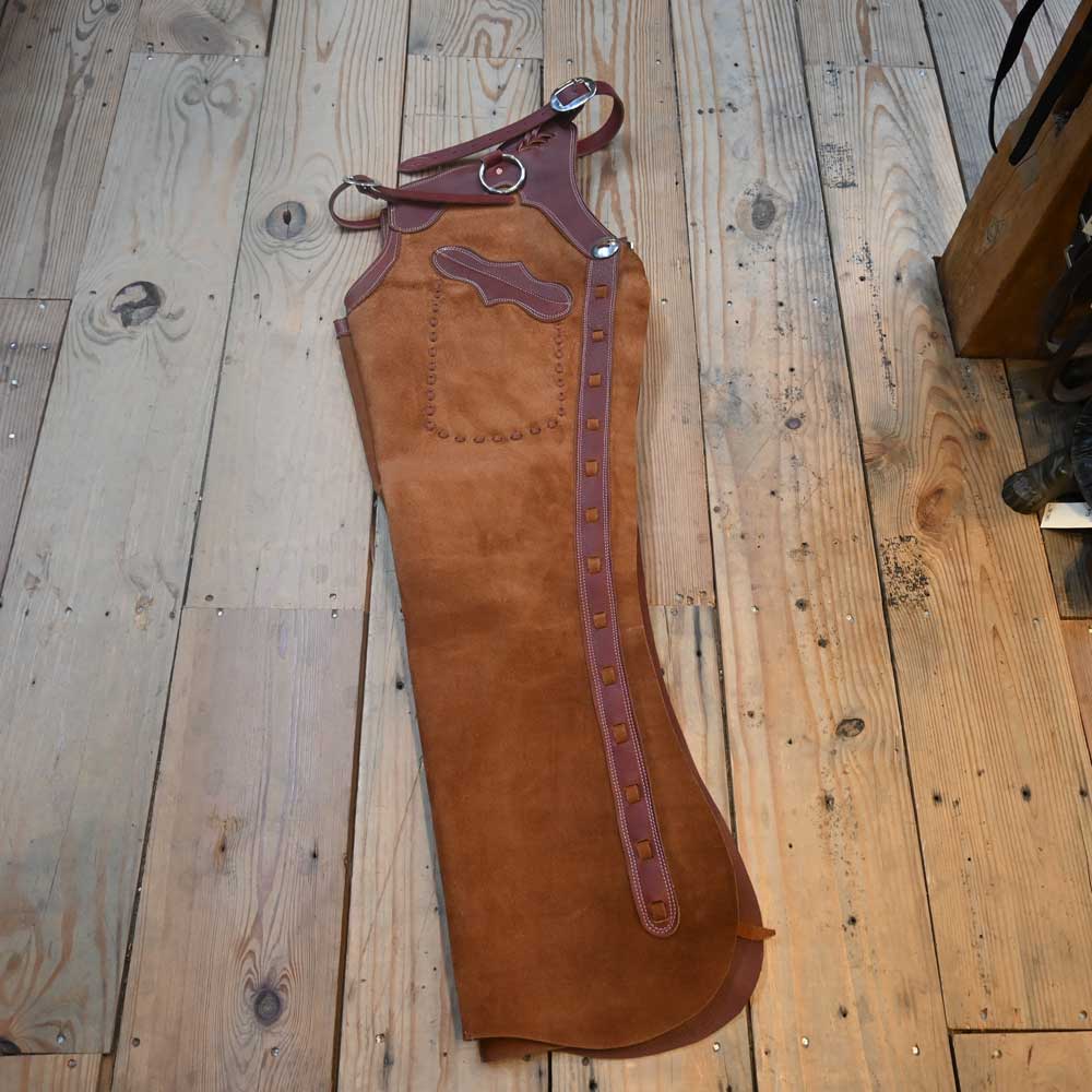 Shotgun Chaps - Large RUST Rough-Out   CHAP1011 Tack - Chaps & Chinks Teskey's   