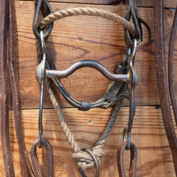 Stamped "Kelly" Port Bit Bridle Rig