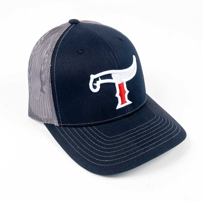 Teskey's 3D TX Flag T Logo Cap - Navy/Charcoal TESKEY'S GEAR - Baseball Caps Teskey's