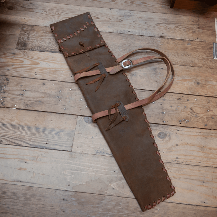 Handmade Leather Scabbard with Buckstitching