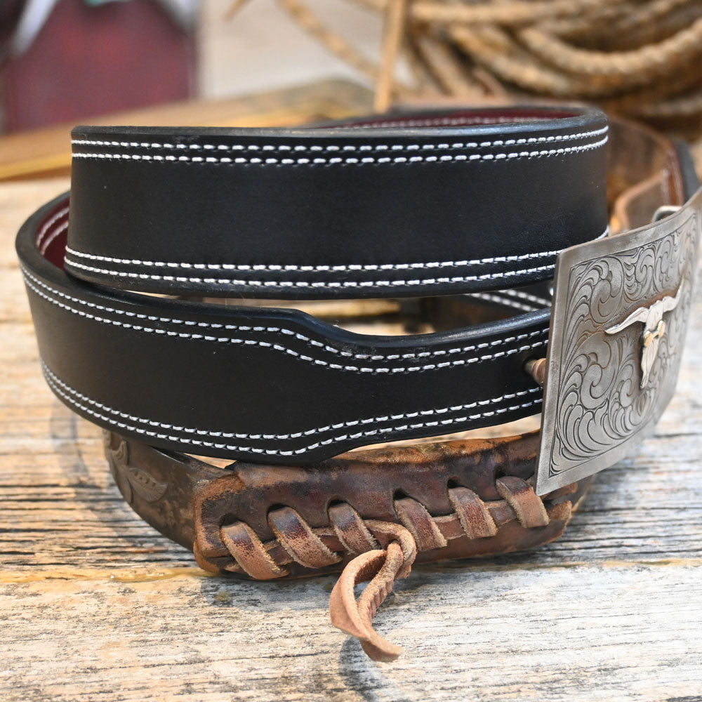 Western Belt - Handmade by Crooked Skull - 34" CSB012 MEN - Accessories - Belts & Suspenders Crooked Skull Leggings