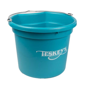 Teskey's 20 Quart Flat Back Bucket Barn - Buckets & Hangers Teskey's Teal  