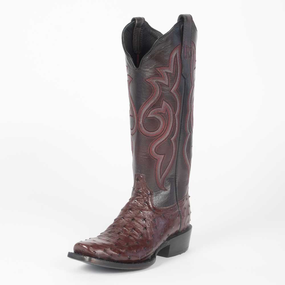 R. Watson Women's Bordeaux Full Quill Ostrich Boot - FINAL SALE WOMEN - Footwear - Boots - Exotic Boots R Watson   