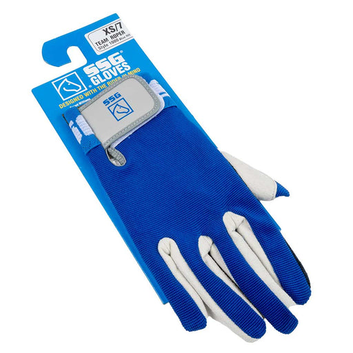SSG Team Roper Glove Tack - Ropes & Roping SSG XS Blue