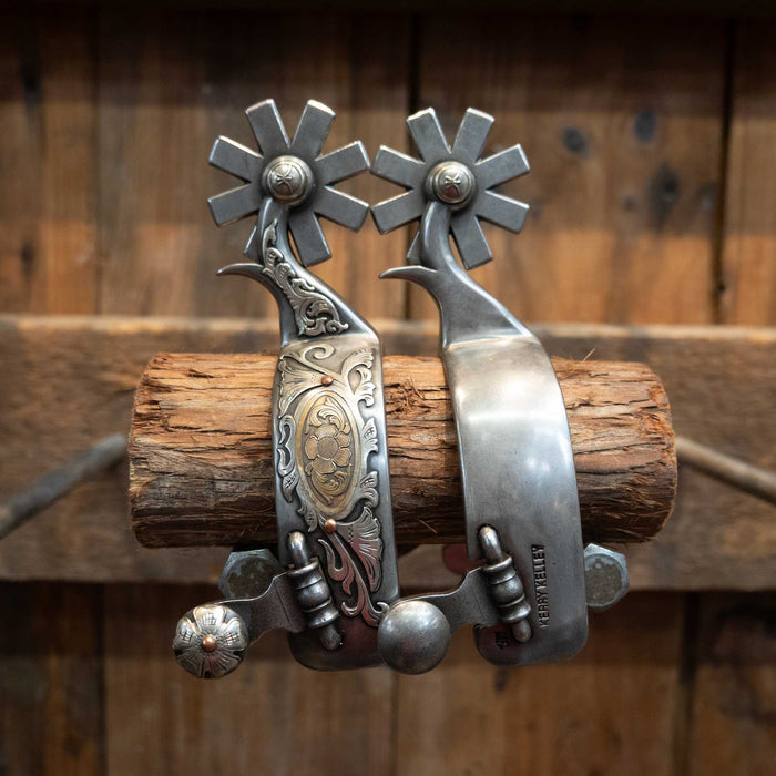 Kerry Kelley Silver Mounted 8pt Spurs