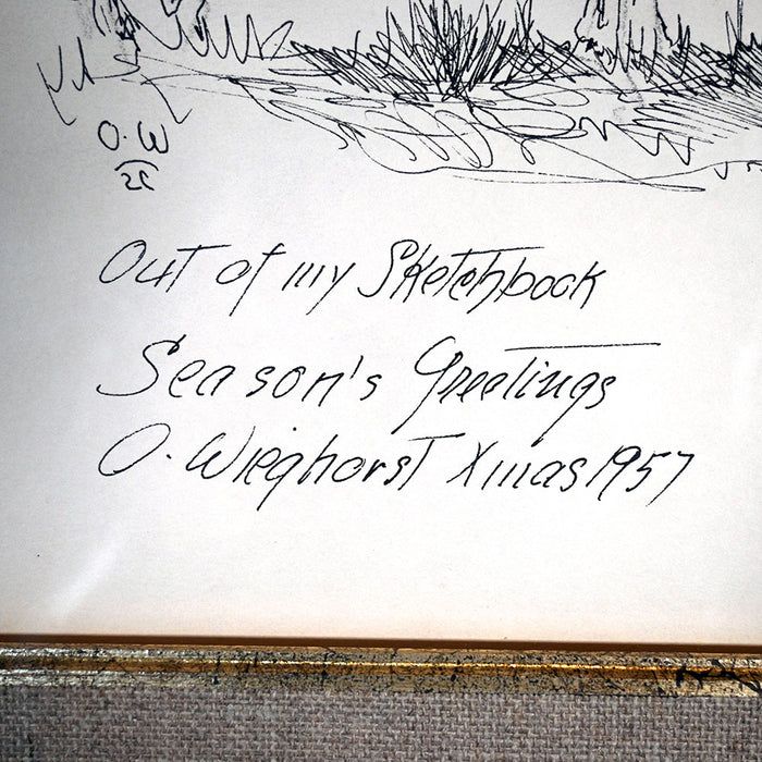 Untitled Drawing by Olaf Wieghorst Collectibles Olaf Wieghorst