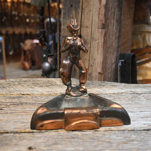 Mid-Century Bow-Legged Sheriff Copper Ashtray Collectibles Teskey's