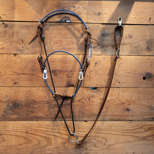 BAR-O-ABIT Blue Crossway Headsetter w/Snaps 021 Tack - Training BAR-O-ABIT