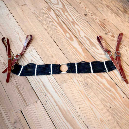 Handmade Black Mohair Tripping Collar Tack - Breast Collars Iron Horse Head Brand