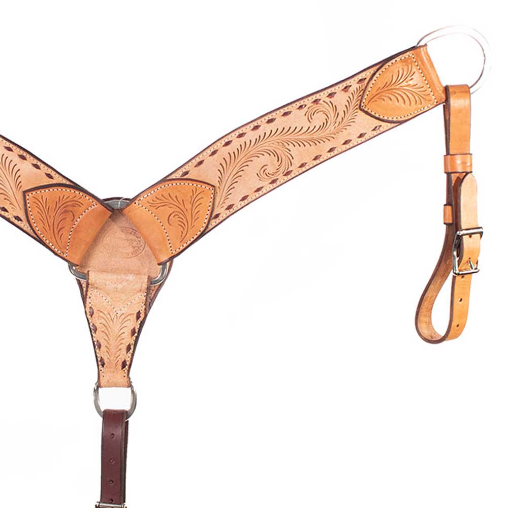 Teskey's Roughout Breast Collar w/Filigree Design Tack - Breast Collars Teskey's