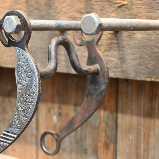 Dennis Markle - Silver Engraved Solid Port Bit TI0708 Tack - Bits Dennis Markle