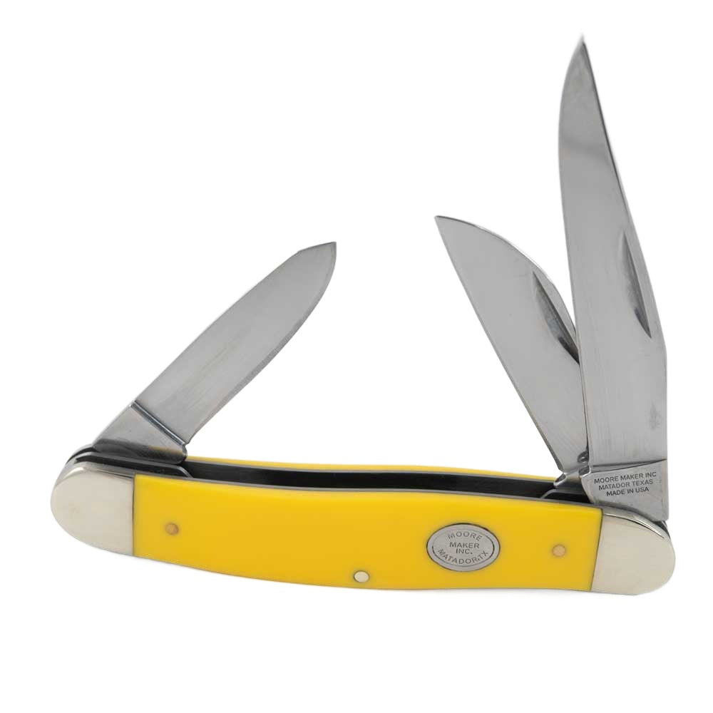 Moore Maker Yellow large Stockman Knives MOORE MAKER   