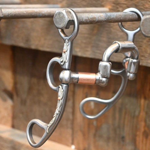 Kerry Kelley 50 Silver Mounted Extended Milkman Hinge Port Tack - Bits Kerry Kelley