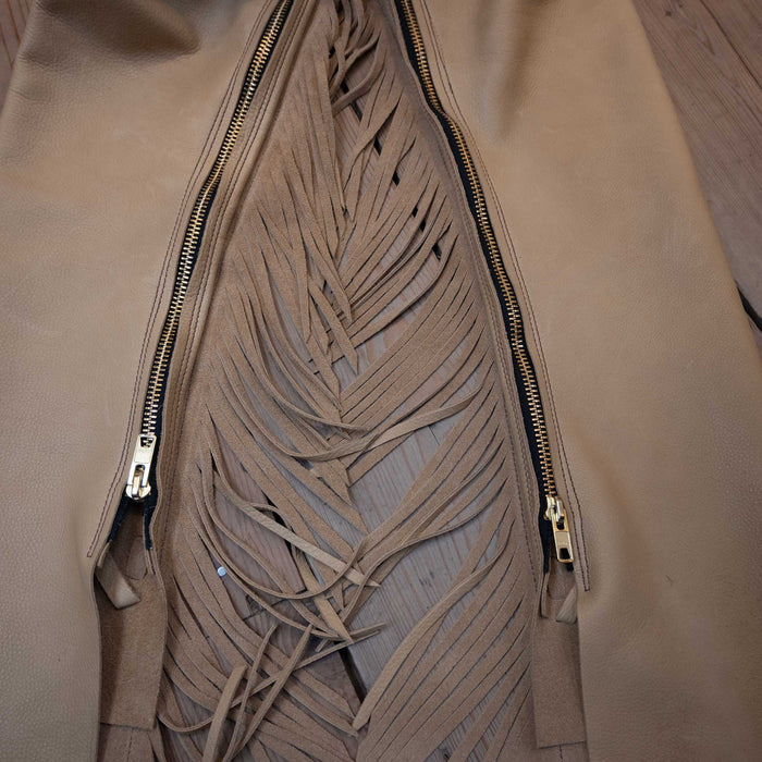 Medium Youth Shotgun Chaps w/Chocolate Brown Accents