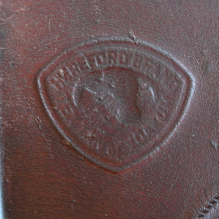 15.5" USED HEREFORD TEAM ROPING SADDLE Saddles - Used Hereford Brand Tex Tan