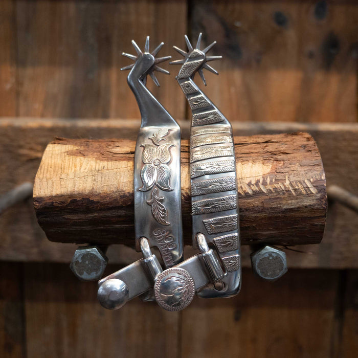 Kamphaus Silver Mounted 10pt. Spurs Tack - Spurs Kamphaus