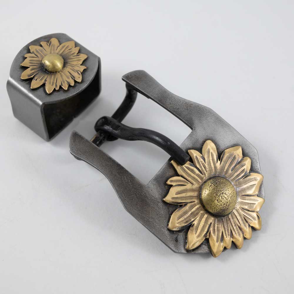 Sunflower Buckle With Keeper Tack - Conchos & Hardware MISC   