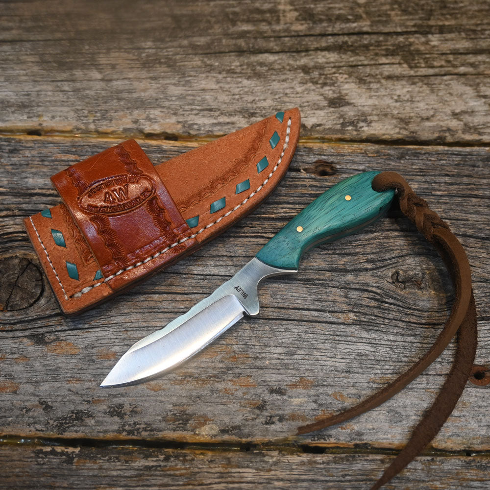 Justin Wiley Handmade Knife with Leather Sheath WK003 Knives - Knife Accessories JUSTIN WILEY   