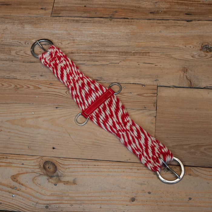 Josh Ownbey Hardware on 28" Red & White Cinch Tack - Cinches Classic Equine