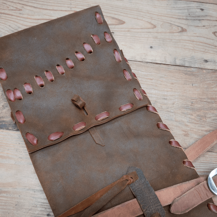 Handmade Leather Scabbard with Buckstitching