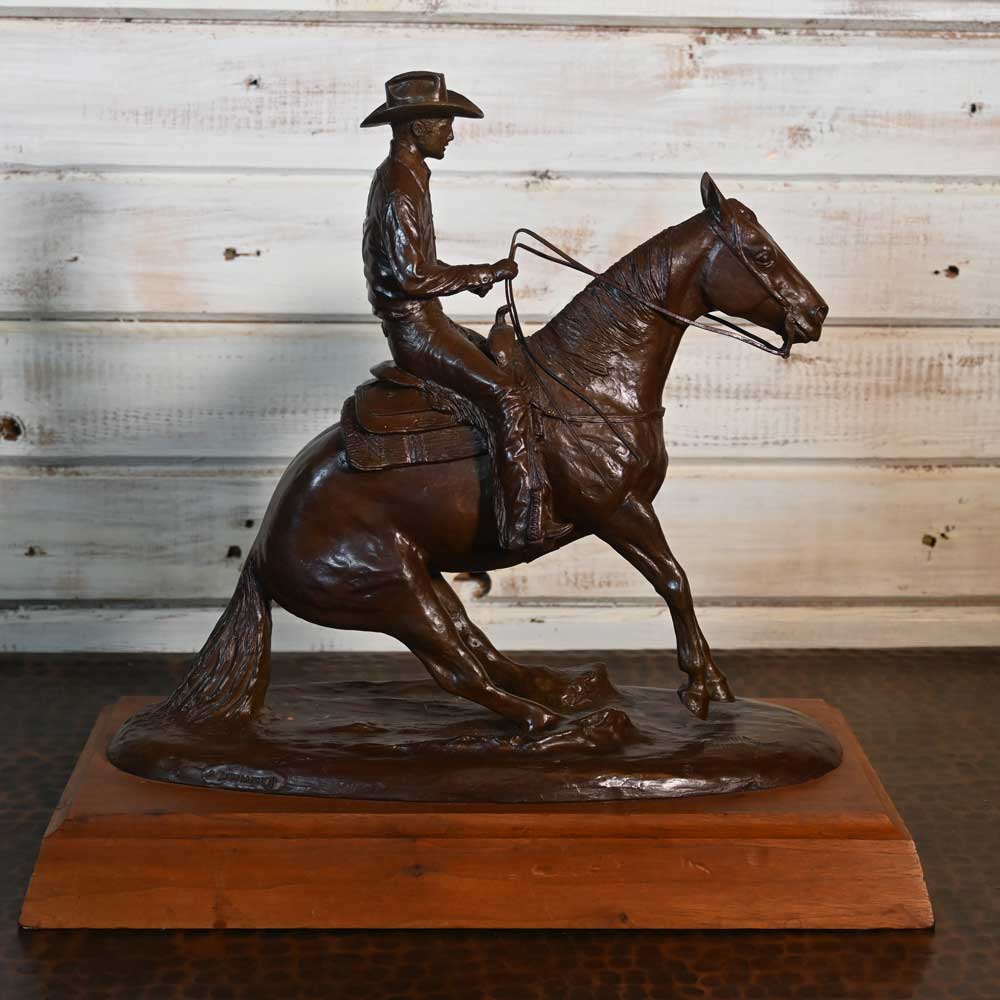 Original Sculpture "NRHA Reining Horse #1" 1979 Created by Mehl Lawson  _CA859 Collectibles Mehl Lawson   