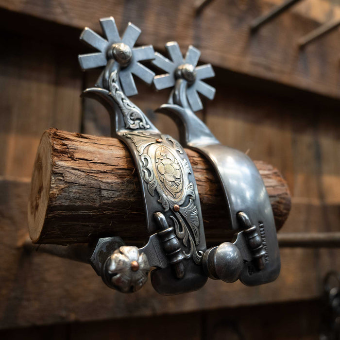 Kerry Kelley Silver Mounted 8pt Spurs