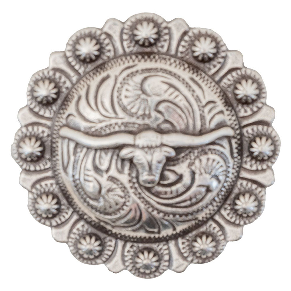 Concho Western Rond 'Berry' Vieilli - Avec Vis Chicago 1/4" - Hill Leather - Pour Selle, Ceinture