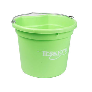 Teskey's 20 Quart Flat Back Bucket Barn - Buckets & Hangers Teskey's Lime Green  