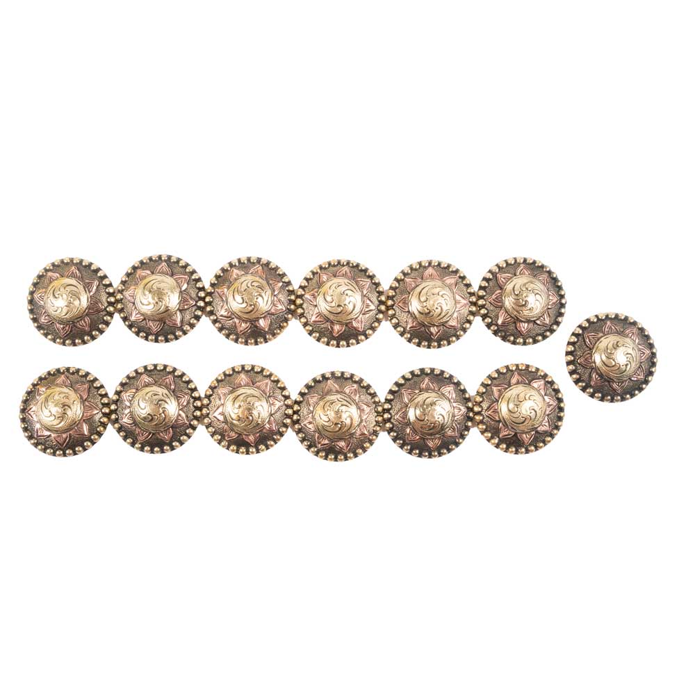 New Floral Set Of 13 1 1/2" Conchos Sale Barn MISC   