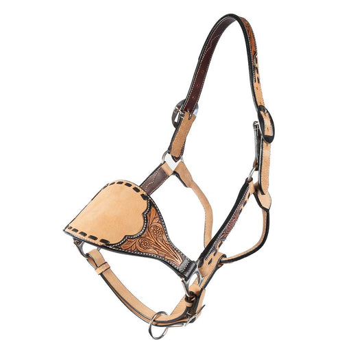 Professional's Choice Black Floral Roughout Bronc Halter Tack - Halters & Leads Professional's Choice
