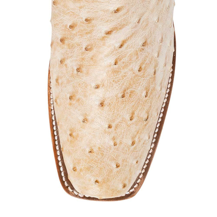 Rios Of Mercedes Women's Antique Saddle White Wax Full Quill Ostrich Boot WOMEN - Footwear - Boots - Exotic Boots Rios of Mercedes Boot Co.   