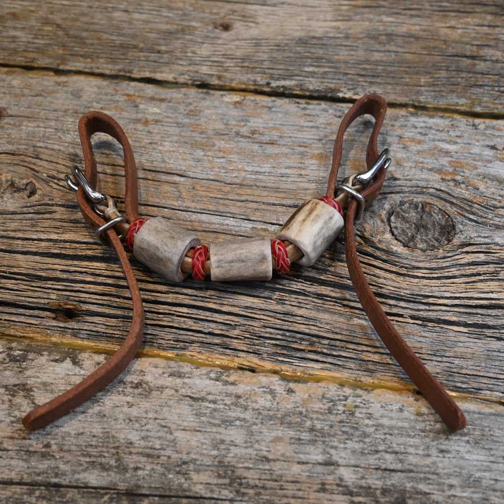 Billy Albin Antler and Red Rawhide Curb Tack - Curbs BILLY ALBIN