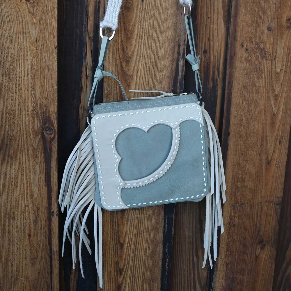 Handmade By Selina Pool Leather Buckstitched Purse