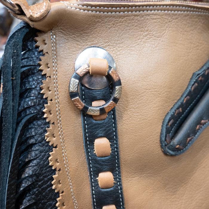 Handmade Brown & Black Crossbody Chap Purse WOMEN - Accessories - Handbags Teskey's
