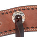 Teskey's 3" Dark Oil Roughout Buckstitch Breast Collar With Strings Tack - Breast Collars Teskey's Silver & Copper  