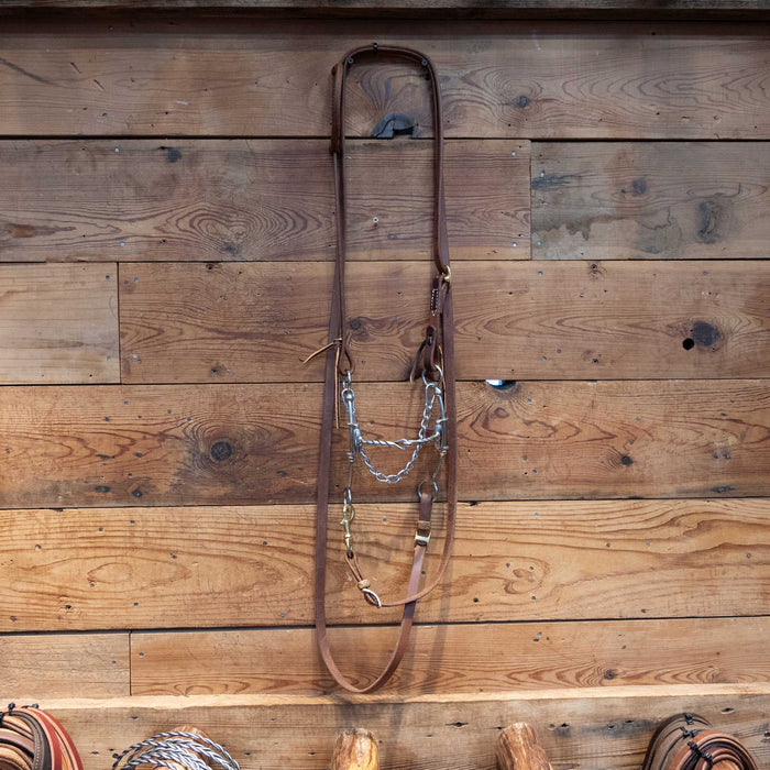 Cow Horse Supply Sliding Gag Snaffle Bridle Rig